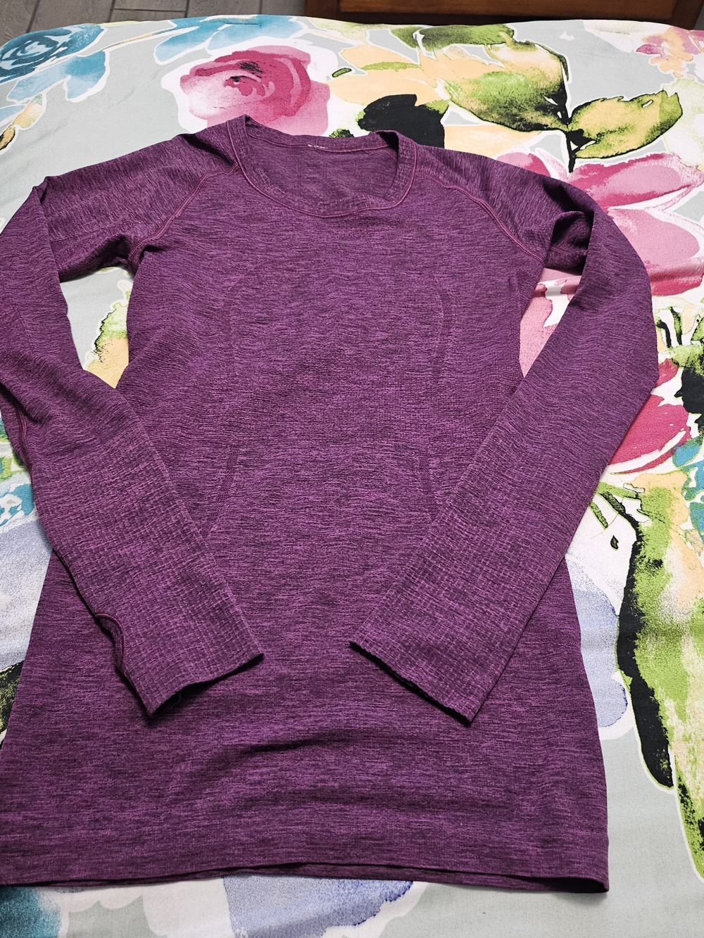 lululemon athletica Purple Long-Sleeve Seamless Performance Top